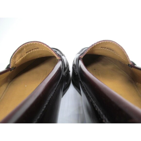 Cole Haan Grand O's Maine Pinch Mens Burgundy Leather Tassel Loafers Size US 10M - Picture 11 of 16
